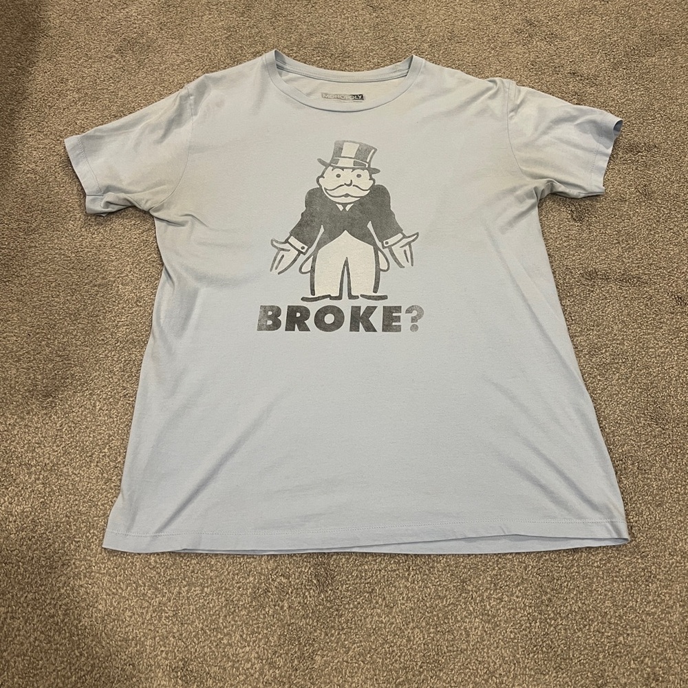 Monopoly light blue men’s t shirt
